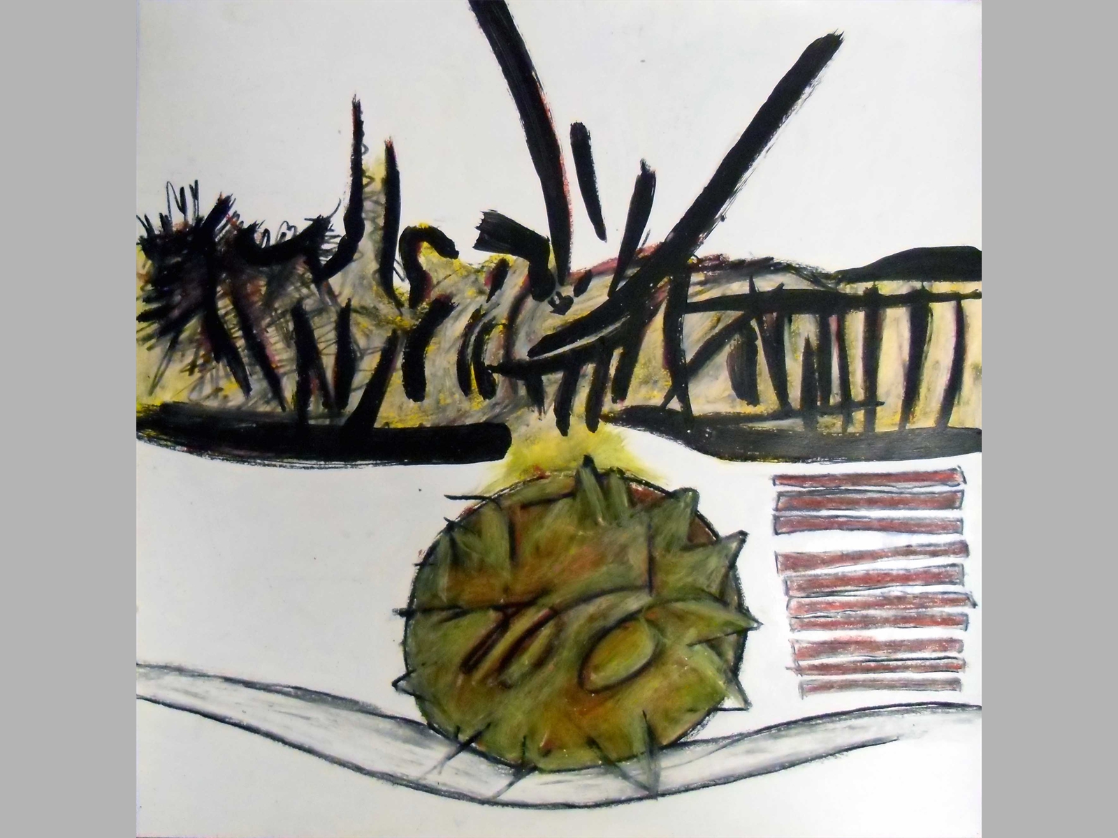 30-Mischtechnik auf Papier-40 x 40 cm.