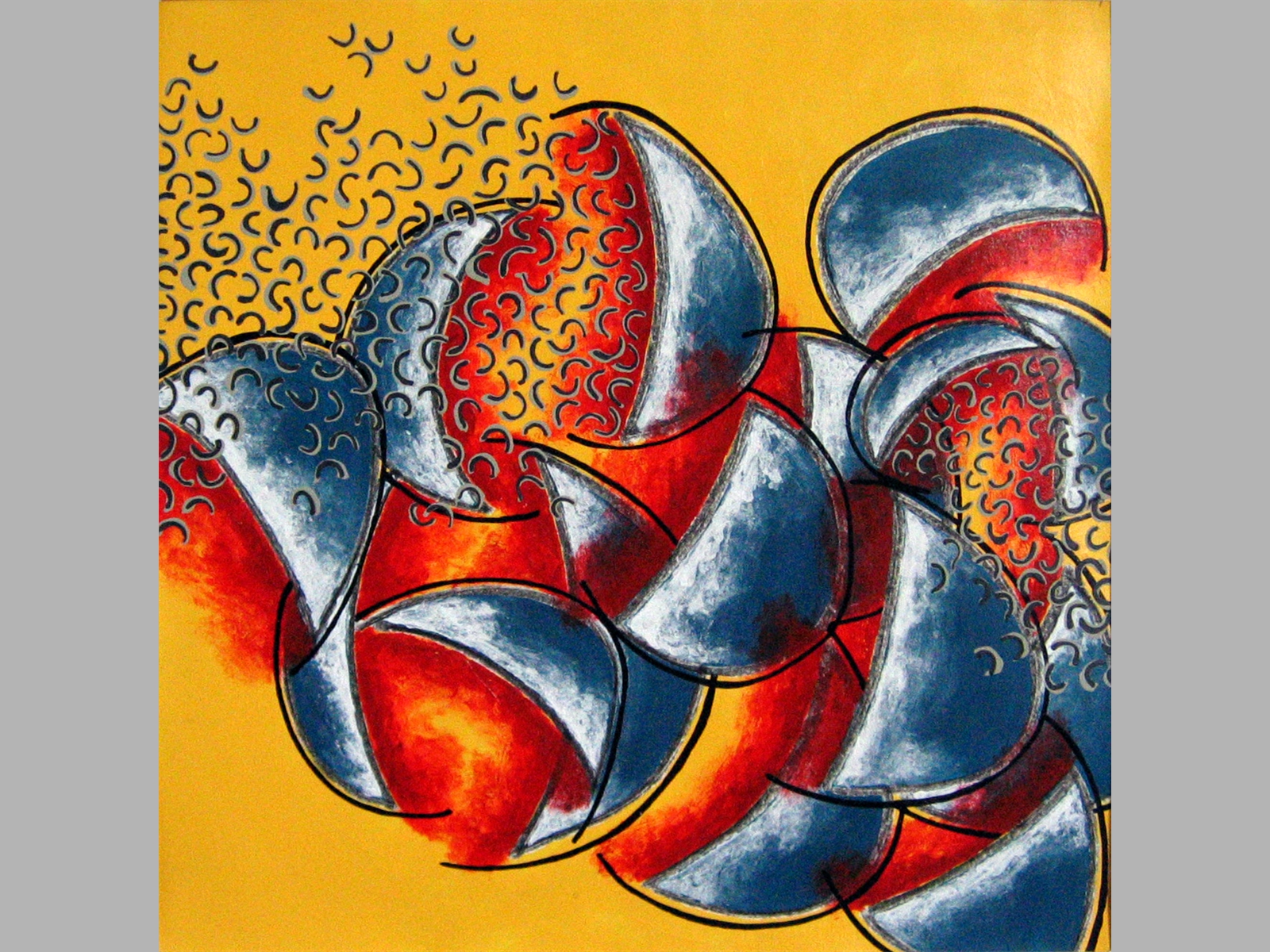 10-Acryl auf Papier-40 x 40 cm.