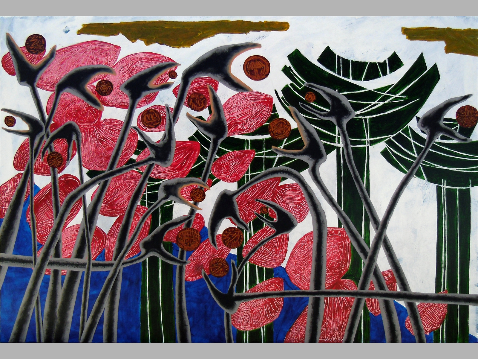 9-O.t.-Acryl auf Leinwand-90 x 70 cm